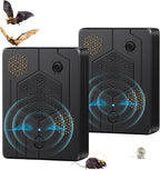 2 Pack Bat Deterrent Devices for Attic: 2025 Upgraded Bat Keep Away System - Rechargeable Bats Exclusion Device for Porch,House Outdoor & Indoor, Friendly to Human & Pet,Bats Removal