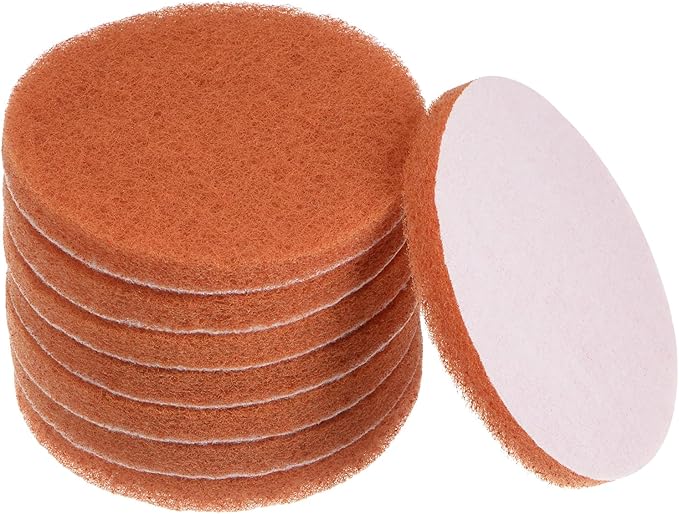 HARFINGTON 8pcs Drill Power Brush 4 Inch Tile Scrubber Scouring Pads 2000 Grit for Bathroom Kitchen Household Cleaning