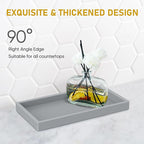 EG-SIPRO High-Grade Thickened Silicone Rectangle Bathroom Vanity Tray - Shatterproof Durable Soap Dispenser Tray for Countertop