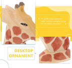 Giraffe Shaped Eyeglasses Holder Wooden Glasses Stand Decorative Eyewear Organizer Tabletop Rack for Home Office Display
