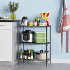 FDW 3-Shelf Adjustable,Storage Shelves Wire Shelving Shelving Unit Metal Shelves Storage Shelf,13" D x 23" W x 30" H,Black