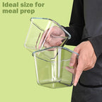 Glass Soup Containers with Lids 32 oz, 4 Cup Glass Storage Containers, Tall Borosilicate Glass Food Storage Containers for Lunch, Ice Cream, Travel and Deli, Soup Freezer Safe Containers with Lids