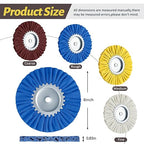 Amylove 8 Inch Airway Buffing Wheels Aluminum Wheel Polishing Kit in Diameter 5/8 Inch Arbor Hole, Polishing Compound and Metal Polish Kit for Angle Grinder(Mixed Color,9 Pcs)