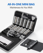 Mini Electric Screwdriver Set 140-IN-1: UnaMela Small Electric Screwdriver Cordless - 5 Torque Settings, 120 Precision Bits, LED Light, Magnetic Power Screwdriver Repair Tool Kit for PC RC Electronics