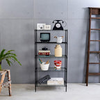 5 Tier Wire Shelving Unit Storage Rack, Metal Heavy Duty Utility Organizers, Organization Units for Products Plant Pantry, Garage, Laundry Racks Durable Shelf Stand,14"W x 30"L x 60"H, Black