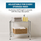 Heavy-Duty Pantry Organizers and Storage with Adjustable Shelves, No Tool Assembly, Bathroom Storage Solution, Storage Shelves with 250 Pound Weight Capacity Per Shelf