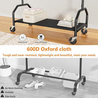 Wiracks Clothes Rack Double Hanging Clothes Rack Clothing Rack Garment Rack 130LBS Capacity 34.5" W X15.8 D X 79" H Rolling Clothes Racks for Hanging Cothes with Bottom Shelf