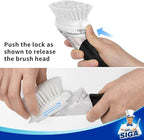 MR.SIGA Soap Dispensing Dish Brush Refills, 4 Pack