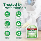 Hygea Natural Extra Strength 24 oz Bed Bug & Mite Spray Bundle - Child & Pet friendly - Stain & Odor Free - 66% Stronger Natural Formula (6 Pack)