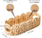 Coeusy Toilet Tank Basket,Toilet Paper Storage Basket Bathroom Counter Organizer Wicker Baskets for Organizing,Holds Up to 3 Mega Rolls,Natural Water Hyacinth Boho Decor Bathroom