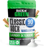 Rockin' Green Classic Rock Laundry Detergent (90 Loads), Plant based, All Natural Laundry Detergent Powder, Vegan and Biodegradable Odor Fighter, Safe for Sensitive Skin, 45 oz (Freshwood Mac)