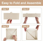 Dorisun Drawer Organizer Clothes - Dresser Organizer for Baby Clothes, Underwear, Sock - Nursery Organization - Foldable Closet Organizatio Dividers for Bra, Belt, Tie (Beige, 6 Pack)