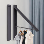 Ithywat Retractable Clothes Drying Rack, Space Saver Wall Mounted Folding Hanger for Laundry Room, Closet Storage Organization, Easy Installation Aluminium Never Rust Dryer Gray