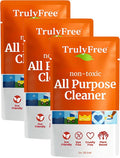 Truly Free Everyday Cleaner - Multipurpose Cleaner Spray, Kitchen Counter Cleaner, Natural Cleaning Products, Multi-Surface Household Solution - Pack of 3