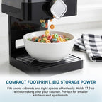 Honey-Can-Do Zevro Compact Dry Food Dispenser, Single Control, Black/Chrome