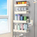 Magnetic Water Bottle Holder for Refrigerator, Cup Holder Organizer for Stanley and Tumbler for Kitchen, 4 Pack, Cream White