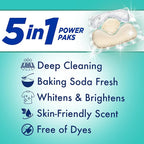 Arm & Hammer Sensitive Scent 5-in-1 Laundry Detergent Power Paks, 50 Count, Fresh