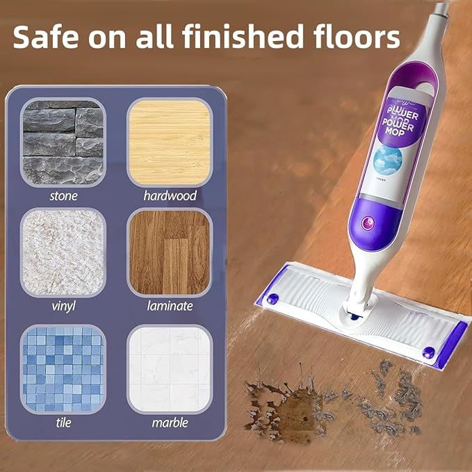 Disposable Mopping Pad Refills for PowerMop Multi-Surface,Wood Mopping Pad Refills for Floor Cleaning, 10 Count (10 Packs)