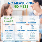 Laundry Detergent Sheets 150 Counts 300 Small Loads Travel Laundry Sheets ECO-friendly,No Plastic Clothes Washing Soap-Lavender