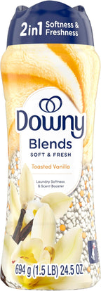 Downy Blends In-Wash Laundry Scent Booster Beads, Toasted Vanilla Scent, 24.5 OZ, Fabric Sottener Beads and Freshness