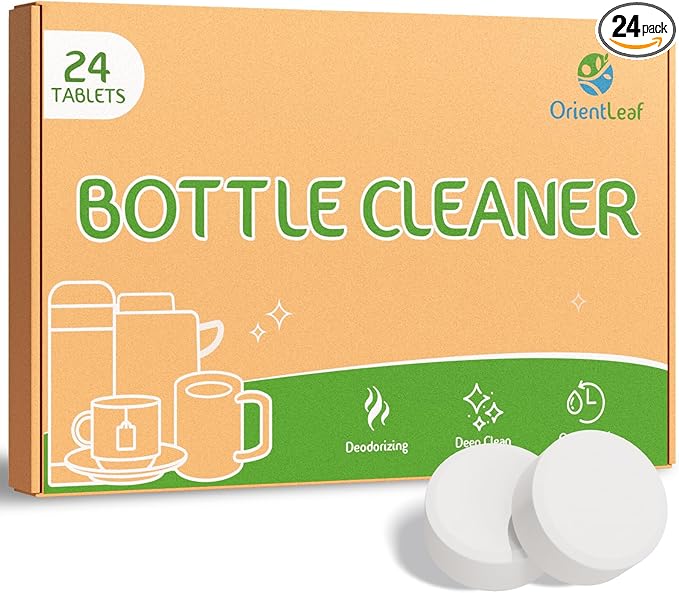 Water Bottle Cleaning Tablets, Water Bottle Cleaner For Stainless Steel, Tumbler, Travel Mugs, Bottle Cleaner Tablets 24 Count