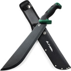 FLISSA 11'' Machete for Yard Work, Ergonomic Air Tech Handle and Lightweight Sheath, Stainless Steel Machete Knife for Gardening, Bushcraft, Hunting