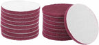 HARFINGTON 16pcs Scrubber Scouring Pads 400 Grits 5 Inch Drill Power Brush Hoop and Loop Surface Conditioning Disc Drill Scuffing Disc Scrub Pads for Home Kitchen Cleaning, Red