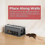2 Pack of X-PEST Electronic Mouse Trap – Electric Mouse Trap Zapper for Indoor & Outdoor Use, Reusable Rodent Trap, No Touch No See, Effective Mice & Mouse Control