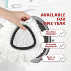 Mop Replace Head, 6 Pack Spin Mop Replacement Head Easywring 1-Tank System, Easy Cleaning, Microfiber, Machine Washable