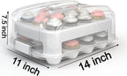 Top Shelf Elements Cupcake Carrier, EXTRA LARGE LID, White Cupcake Holder Carries 24 Standard-Size Cupcakes, Muffin Traveler Two Tier Stand Reusable Cupcake Box