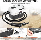 Handheld Steam Cleaner, 2500W High Pressure Steam Cleaner, 15s Fast Heating Portable Steamer for Cleaning with 17 pcs Accessories for Dirt, Grease, Grout, Tile,Floor, and Car (White)