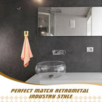 Boao 4 Pcs Self Adhesive Towel Hook Holder Grabber Stainless Steel Kitchen Dish Towel Hook Wall Mount Non Drilling Hangers Rack Hand Tea Holders for Bathroom Accesories Kitchen Gadgets(Gold)