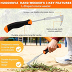 2025 Weed Puller Tool, 4 Pack New Garden Stainless Steel Weeder Tool Hand Weeder Tool,Multi-Purpose Weed Remover Tool Weeding Tools for Gardening