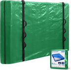 TICONN Mattress Bags for Moving, Heavy Duty Twin Mattress Cover Storage Bag with Full-Around Handle and Adjustable Buckles (Green, Twin)