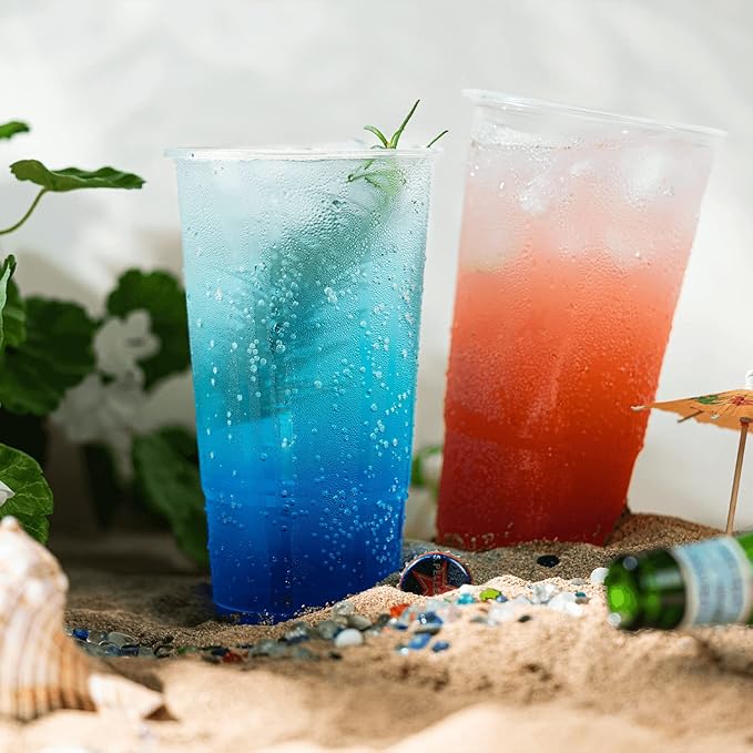 Karat [32oz - 600 ct] PP Plastic Cold Disposable Plastic Cups, 104.5mm Diameter, BPA Free & 100% Recyclable (C-KPP32)