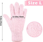 Patelai 3 Pairs Microfiber Plant Dusting Gloves Leaf Cleaning Gloves for Indoor Plants, Blinds, Furniture, House (Pink,Nude,White,Large)