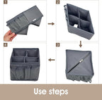 VERONLY Cosmetic Storage Bins Makeup Organizer, Adjustable Multifunction Storage Box Desk Drawer Divider for Makeup Brushes, Bathroom Countertop or Dresser, Set of 4