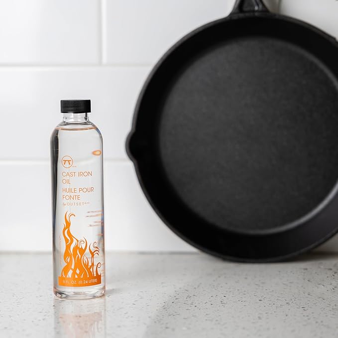 Outset Cast Iron Seasoning and Conditioning, 8 Ounces, for Seasoning and Cleaning Cast Iron