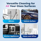 Nick's Glass Cleaner - 550ml Multipurpose Foam Spray for Streakless Shine on Auto, Home & Boat Windows | Deep-Cleaning, Tint-Safe, Ammonia-Free Formula for Windshields & More (1)