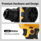 Cordless Compressed Air Duster & Blower Compatible with dewalt 20V MAX Battery (Tool Only), Brushless Motor, 3-Speed Adjustable, 50,000 RPM, LED Light, Portable Inflatable Pump for Cleaning, Camping