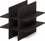 Furinno Cubicle Cube Insert, 9-Compartment Cube Organizer, Geometric Shelf Accessory, Fits into Furinno Triple Thick Cubes, IKEA Kallax, for Organizers and Storage, Black Dark Oak