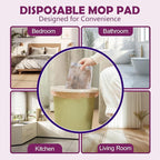 Mopping Pad Refill Compatible with Wet Jet Mop, Disposable Multi Surface Wetjet Hardwood Floor Cleaner Spray Mop Pads Refills, Thickness & Absorbent (60)