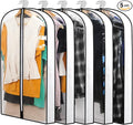Clear Garment Bags for Hanging Clothes Storage 4" Gusset Suit Bags for Closet Storage Bags Dust Covers for Clothes Sweater Bags Garment Cover Clothes Protector 24"x 40"x 4", 5 Pack