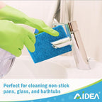 AIDEA Non-Scratch Scouring Pads, Dish Scrubber Pads for Household and Kitchen, Multipurpose Scour Pads for Cleaning, 24 Pack, 5.5in*3.5in