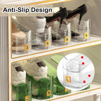 6Pack Shoe Slots Organizer for Closet Shoe Stacker Shoe Rack Organizer for Closet Space Saver Storage Holder Organization (Clear)