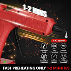 Cordless Hot Glue Gun for Milwaukee 18V Battery, 60W Full Size Heavy Duty Glue Gun, Handheld Hot Glue Gun Kit with 30pcs 0.43'' Glue Sticks for Home Repair Arts Crafts DIY (Battery Not Include)