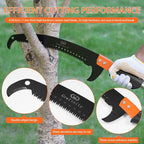 Manual Pole Saw for Tree Trimming, 10 FT Pruning Saw with 6-Section Stainless Steel Handle, Sharp steel Blade, Easy to Carry and Lightweight Extendable Design for Garden & Tree Maintenance