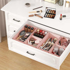 DIMJ Drawer Organizer Clothes 24Pack - Foldable Baby Organizers and Storage & Dresser Organizer for Bedroom, Closet - Nursery Organization Dresser Dividers for underwear, Sock,Bra, Belt, Tie, Pink