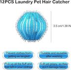 12 Pcs Pet Hair Remover for Laundry, Suitable for All Kinds of Domestic Pets Such as Dogs and Cats. Reusable and Environmentally Friendly Laundry pet Hair Remover.