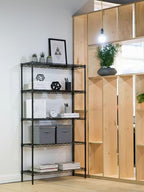 Black 5-Tier Metal Adjustable Freestanding Garage Storage Wire Shelving Unit (36 in. W x 72 in. H x 14in. D)